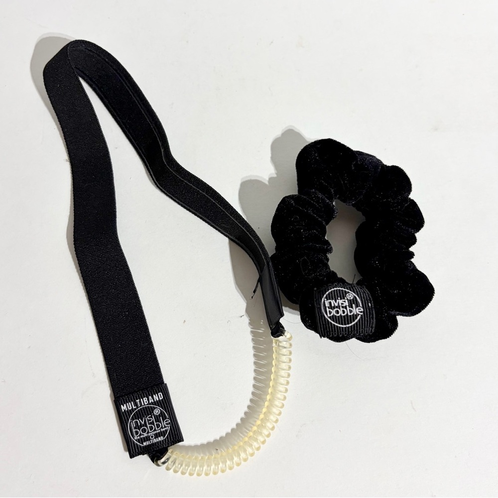 Invisibobble Lot Hair Tie Coil Ring Headband Sprunchie Black Scrunchie NEW